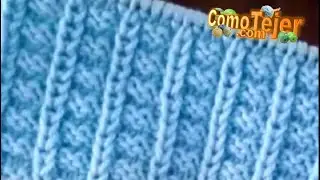 Cómo Tejer Puntada Fácil para Suéter o Chaleco 2 agujas, palitos, knitting (1541)