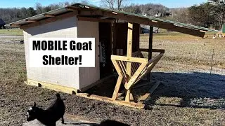 Goat Shed Build (MOVABLE Shelter With Covered Hay Crib & Feeders!)