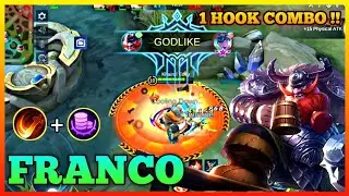 🔴 1 HOOK COMBO !! FRANCO BEST BUILD DAMAGE - FRANCO GAMEPLAY MOBILE LEGENDS