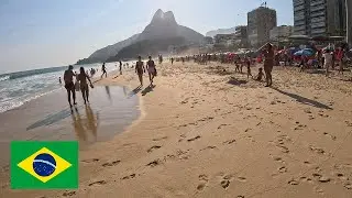🇧🇷 Brazil Beach Walk | LEBLON BEACH | RIO DE JANEIRO 2024  [ 4K UHD ]