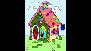 Coloring Candy House | Colorful | Animation