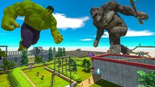 WHO IS STRONGER KING KONG OR HULK? - Animal Revolt Battle Simulator DINO