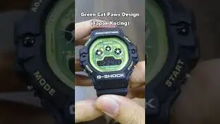 G-Shock Cat Paw Design DW-5900TS-1D Black & Neon Green #gshock #gshockoriginalseller #gshockmalaysia