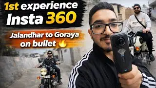 Insta 360 review ☠️ + bullet fun ride 'Jalandhar to Goraya' 🔥 #bulletlover #punjab #insta360 #vlog 