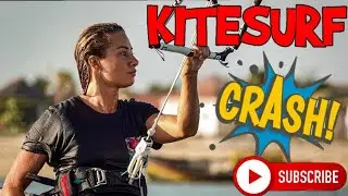 Sunset Megaloop Zara Hoogenraad Kitesurf crash 🤙 Suelta la barra!!! Release the bar!!!