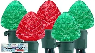 Brizled Red & Green C5 Christmas Lights 33ft 100 LED Christmas Lights Review