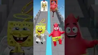 Who's Win  Ninja Spongebob x Patrick Star #shorts #funny #cartoon #games