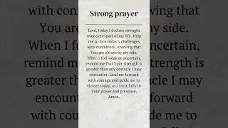 #strongprayer #strengthfromGod #victory Declare God&rsquo;s strength and walk in victory today 🙏💪