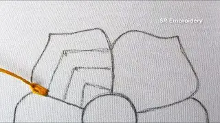 Hand Embroidery Super Easy Buttonhole Stitch Variation Fantastic Flower Design Easy Sewing Tutorial