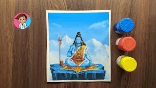 Maha Shivaratri drawing with poster color : tutorial #shorts