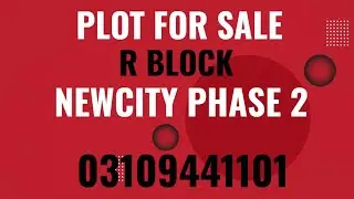 Plot for sale newcity phase2 R block 03109441101