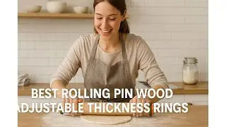 🍪 Регулируемая деревянная скалка Folksy Super Kitchen | Лучшие деревянные скалки с регулируемой т...