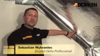 Монтаж пароизоляционной пленки Delta Reflex