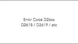 (Genmega ATM) D26xx Errors - D2618 / D2619