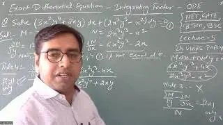 Exact Differential Equation - Integrating Factor - Rule 4 - Chapter 1 - BA/BSC First Year - 2nd Sem