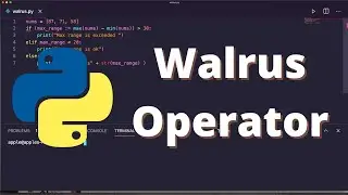 [18] Walrus Operator in Python with Example |  Python for Beginners