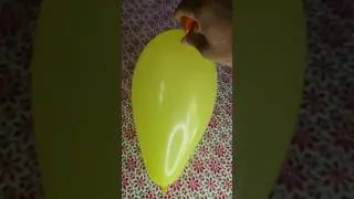 Pop A Balloon with An Orange Peel#shorts #experiment