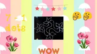 How to put a simple Rangoli | 7 - 1 dots | jaya's creativity