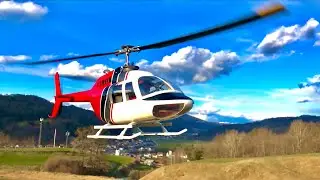 Fly Wing Bell 206 - Nice Sound of the Two Bladed Rotor 🇸🇮