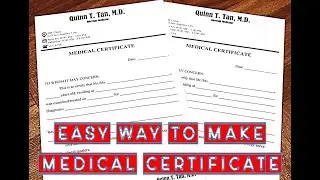 Easy Way to Make Medical Certificate