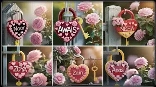 How To Make Trending Name Dps Lock And Key Heart Romantic Theme | ideogram Ai New 3d Name Dps #meta 