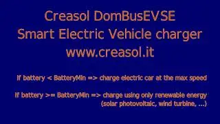 Creasol DomBusEVSE: smart electric vehicle charger