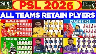 Psl 2026 All Teams Retain Plyers|Psl 11 All Teams Retain Plyers List|Psl 2026|Psl|Supersport786