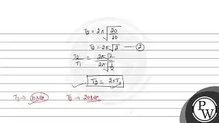 Two simple pendulums of length \( 5 \mathrm{~m} \) and \( 20 \mathrm{~m} \) respectively are giv...