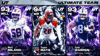 Кристал RL 4 Тайлер Уоррен, Мэтт Милано и LTD Тейлор Мэйс (WR) | Madden 26 Ultimate Team