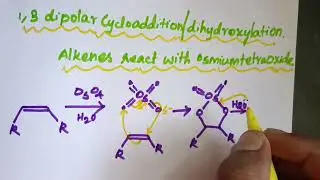 Alkenes react with Osmium tetra oxide. syn diol preparation reaction in Tamil CSIR NET GATE SET TRB.