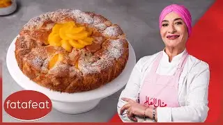 كيك الخوخ المقرمش | مطبخ منال العالم