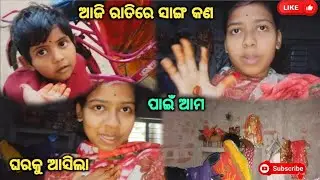 ଆଜି ରାତିରେ ସାଙ୍ଗ କଣ ପାଇଁ ଆମ ଘରକୁ ଆସିଲା।। odia family vlog ❤️ Nandini Chandini vlog 👍