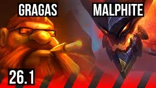 GRAGAS vs MALPHITE (TOP) | Good KDA: 10/1/5 | JP Challenger | 26.1