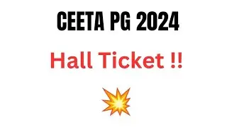 CEETA PG Hall Ticket 2024 | Download Admit Card, Exam Date (Out)