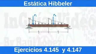 Estática Hibbeler 12 Edición. Ejercicios Resueltos (4.145  y 4.147) [Física][Ingeniería]