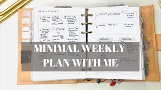 MINIMAL WEEKLY PLAN WITH ME | MINIMAL PLANNING | FUNCTIONAL PLANNING
