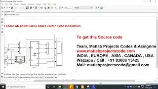 Three phase AC power using Space vector pulse modulation