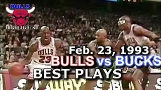February 23 1993 Bulls vs Bucks highlights