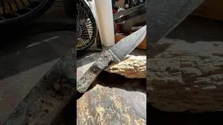 Making a custom fixed blade #customknifemaker #fixedblades #stonewashed #huntingknife #madeinusa