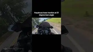Hayabusa loses traction at 51 degree lean angle #motorcycle #bikelife #realriders #hayabusa