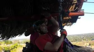 Zip Line across Tiscapa Lagoon Managua Nicaragua Part 1