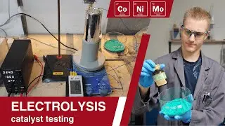 Testing catalysts for electrolysis efficiency