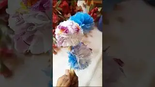 plastic cover കൊണ്ടൊരു flower ഉണ്ടാക്കിയാലോ 🌷 #diy #craft #shorts #runwaycrafts #recycledplastic