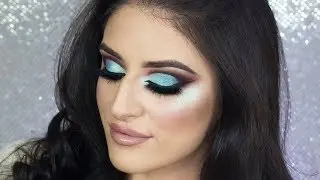 POP OF COLOR Turquoise Half Cut Crease Eyeshadow Tutorial
