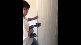 Irwin door knob installer