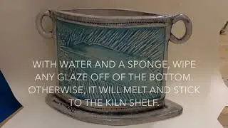 Glazing and staining bisque ware with underglaze and clear