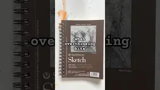 Easy Art Journaling Idea for Overthinking | Fall Art Journaling Challenge Day 18 #dailyart