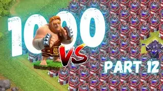 1000 Super Giant VS ALL ARMY DeFeNSeS || PART-12 || Clash of Clans#mrsteeve#clashofclans #shorts