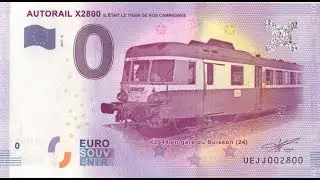 Billet Touristique Euro Souvenir UEJJ 2017-2 AUTORAIL X2800 - Il &eacute;tait le train de nos campagnes