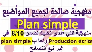 منهجية كتابة production écrite صالحة لجميع المواضيع #plansimple #2bac #1bac #baclibre #régional
